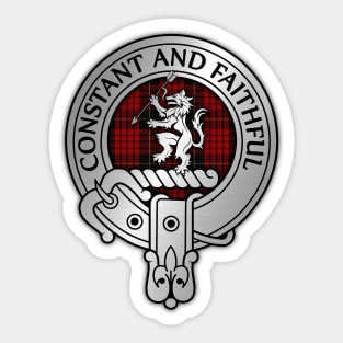 Clan MacQueen Crest & Tartan Sticker